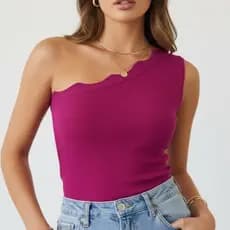 BLUSA FEMININA ROUPA ESTILOSA REGATA TRICOT MODAL VERÃO TENDENCIA 2026