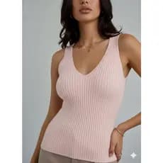 BLUSA FEMININA ROUPA ESTILOSA REGATA TRICOT MODAL VERÃO TENDENCIA 2026