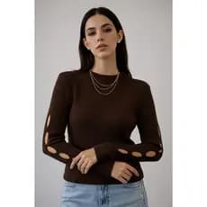 BLUSA FEMININA  TRICOT MODAL MANGA LONGA COMPRIDA FRIO ROUPA ESTILOSA INVERNO 2026