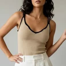BLUSA FEMININA CROPPED ROUPA ESTILOSA REGATA TRICOT MODAL VERÃO TENDENCIA