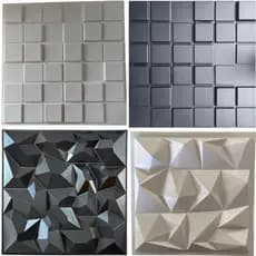 Kit 5 / 10 / 15 / 20 / 25 / 30 Placas PVC 3d Revestimento De Parede Decorativa Premium 25 cm