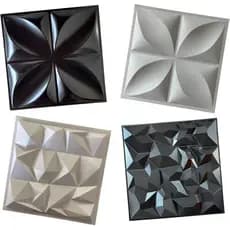 Kit Placas PVC 3D Revestimento de Parede Decorativa 25x25 cm
