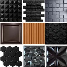 5 / 10 Placas PVC UV 3d Revestimento De Parede Decorativa Abstrata 50cm