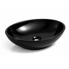 Cuba Canoa Oval 34x29cm Sobrepor Lavabo Banheiro de PVC