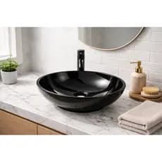 Pia de Apoio Cuba Oval PVC Banheiro Moderna Lavabo Elegante Fácil Instalação Resistente Envio Rápido