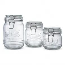 Pote Hermético Conjunto 3 Potes Hermeticos Pote com Lacre Pote Vidro
