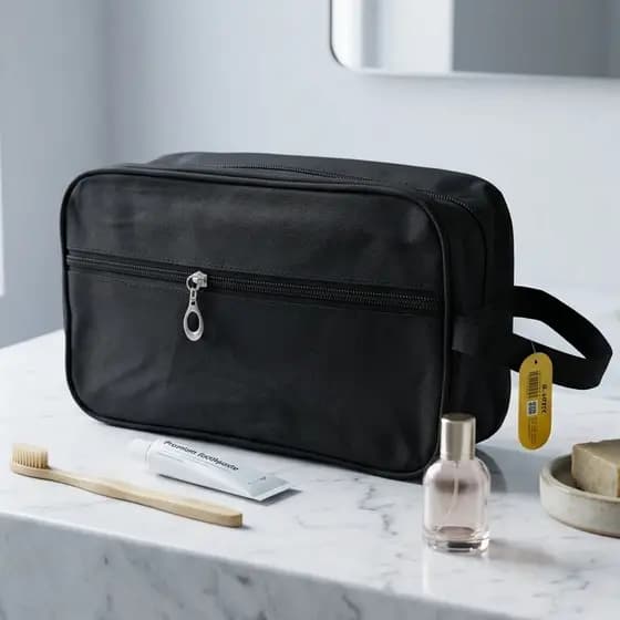 Necessaire Bolsa Preta 16x26cm Bolsa Homem Necessaire Homem