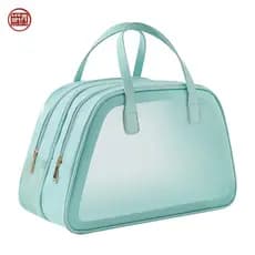 👜Necessaire Feminina Impermeável Divisão Seco Molhado Bolsa De Viagem Maquiagem Banheiro -T12/Q5