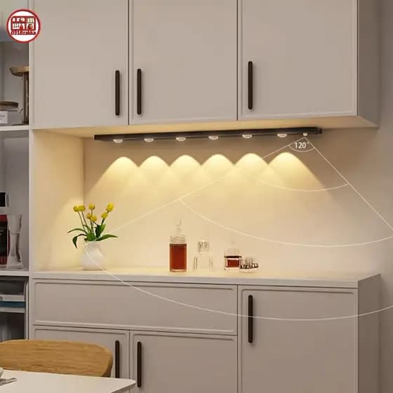 💡 Luz LED Magnética Recarregável com Sensor de Movimento | Iluminação para Armários, Guarda-Roupas e Ambiente - F9