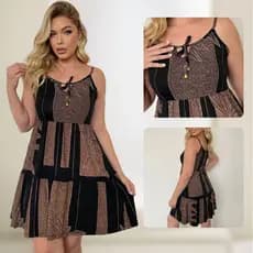 Vestido Feminino Estampado Curto Viscolycra Casual Malha Fria Confortável Verão Soltinho
