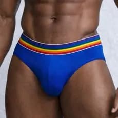 Kit 5 Cuecas Fio Dental Arco iris Cotton Calcinha Masculina Lgbt Lisa Algodão Cores Variadas
