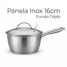 Panela Allegra 16cm com Tampa Panela de Alumínio para Cozinhar Fogão Resistente e Durável