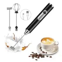 Mini Mixer Elétrico Portátil com Bateria Recarregável USB para Leite e Café e ovos, Potente, prático , leve e funcional