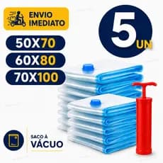 Kit P/M/G Saco a Vácuo Organizador Roupas e Edredons com Bomba Manual Ideal para Viagem