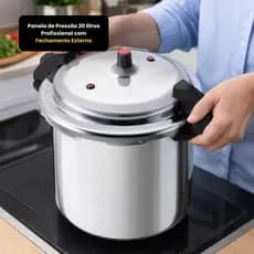 ✨Panela de Pressão Fechamento Externo 20 Litros Alta Qualidade Praticidade Segurança Profissional