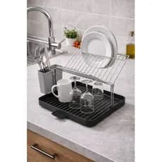 ✨Escorredor Pratos Metal Porta Talheres Organizador Cozinha Acessorio Pratico Duravel Facil Limpeza