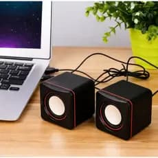 Caixa de Som USB 2.0 para PC Notebook Compacta Som Potente Stereo Gamer e Escritório