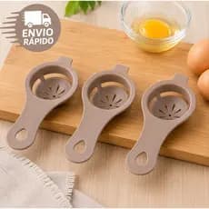Mini Separador de Gema e Clara de Ovo Bege Profissional Prático para Cozinha e Confeitaria Lyor