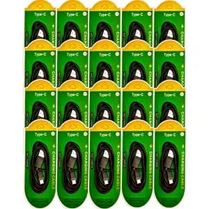 KIT COM 20 CABOS TURBO TIPO C NO ATACADO PARA REVENDA