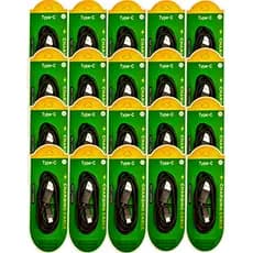 KIT COM 20 CABOS TURBO TIPO C NO ATACADO PARA REVENDA