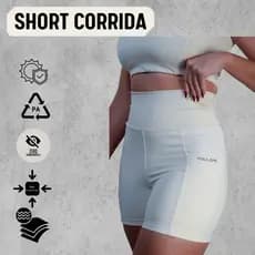 Short de Compressão Feminino Poliamida Premium Shorts Academia e Corrida com Bolsos