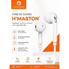 Fone de Ouvido H’Maston EJ-S8 Intra-Auricular com Microfone | Som Potente, Graves Intensos e Conforto Premium