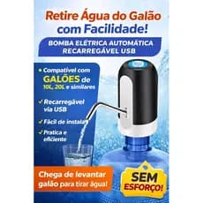 Bomba Elétrica Automática para Galão de Água | Dispenser Recarregável USB Universal