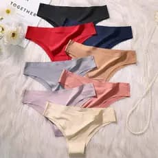 Kit 3 Calcinhas Tanga Sem Costura Corte A Laser PROMOÇÃO Não Marca Na Roupa Feminina Conforto Cos Alto Duplo Microfibra