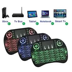 Atacado Kit  8 Mini Teclado Wireless Com Iluminação Para Smart Tv, Tablet, Xbox360/Ps3 MINI KEY