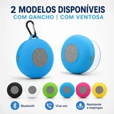 A Mini Caixa de Som Bluetooth para Banho Android E IOS Resistente à Água com Ventosa ou Gancho