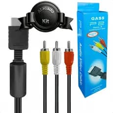 Atacado Kit 5/10/20 Pcs Cabo Av Audio E Video Rca Para Playstation 1, Ps2 E Ps3 1.50m