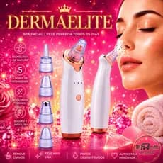 Removedor de Cravos e Espinhas Extrator de Cravos Recarregável DermaElite Limpeza Facial