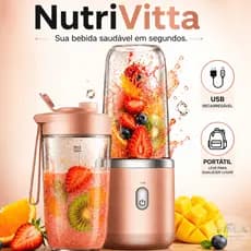 Mini Processador Liquidificador Portátil 400ml NutriVitta