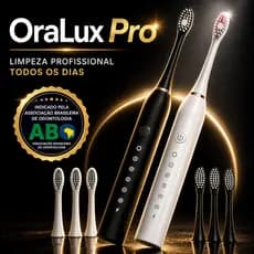 Escova De Dentes Oral Elétrica Sônica Oralux Pro Recarregável USB 6 Modos