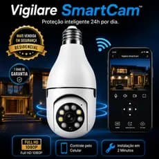 Câmera Lâmpada De Segurança WiFi 360 Visão Noturna SmartCam