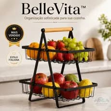 Fruteira de Mesa ou Cesto Multiuso Cesta de metal portátil Organizador para Casa Cozinha Escritório