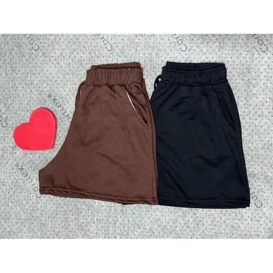 Shorts Feminino - kit 1 ou 2 - Moletinho Soltinho - Com Bolso - Confortável para seu dia a dia -Temos do P ao GG!