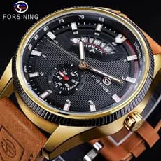 Novo para si ning estilo europeu americano moda masculina Casual oco corrida Dial relógio mecânico automático