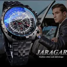 2026 novo estilo ja ra gar europeu americano moda masculina Casual oco multifuncional grande mostrador relógio mecânico