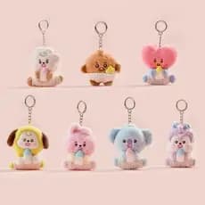 BTS BT21 BABY Chupeta Série Boneca De Pelúcia Chaveiro Bonito Cooky Shooky Rj Desenho Animado Bolsa Escolar Pingente Pre