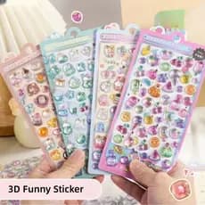 Bonito Interessante Kuromi Caso De Telefone Alívio Decalques Decorativos Gatinho 3d Cristal Adesivo Brinquedo Infantil