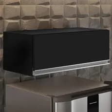 Armário Aéreo de Cozinha para Geladeira 70cm Texas Preto - Lumil Móveis