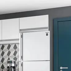 Armário Aéreo Geladeira 60cm 1 Porta Basculante Andréia Branco - Ajl Móveis