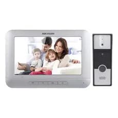 Kit Video Porteiro Eletronico Hikvision Cor Branco