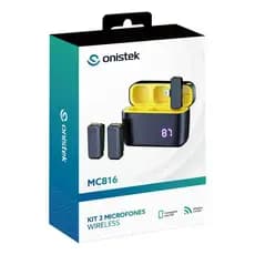Microfone De Lapela Duplo Sem Fio C/ Case MC 816