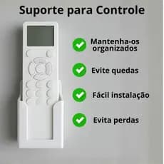 Suporte de Parede Para Controle Remoto Ar Tv Ventilador Universal Organizador