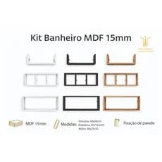 Kit nicho banheiro 3 peças MDF