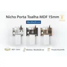 Nicho Porta Toalha Decorativo MDF