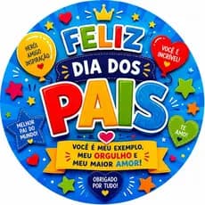 Painel Dia Dos Pais Festa Fotografia  Redondo  Sublimado 1,50x1,50