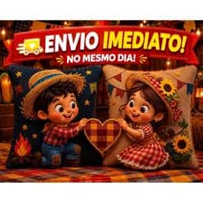 Kit com 2 Capas de Almofada 45x45 PAR para Decoração Moderna Cama Sofá 45x45 festa junina casal